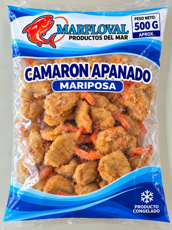 Camaron apanado corte mariposa 500 gr