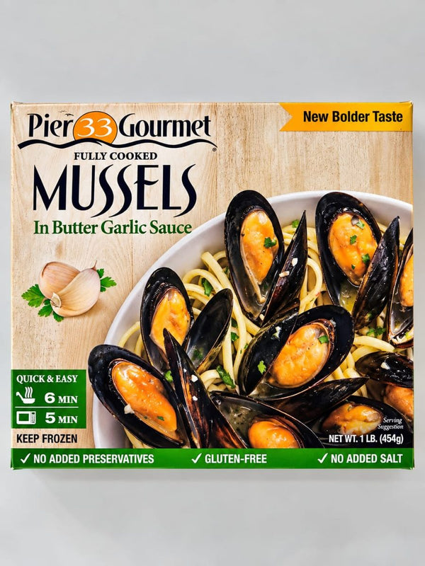 Mejillones en Salsa Mantequilla y Ajo Cajita