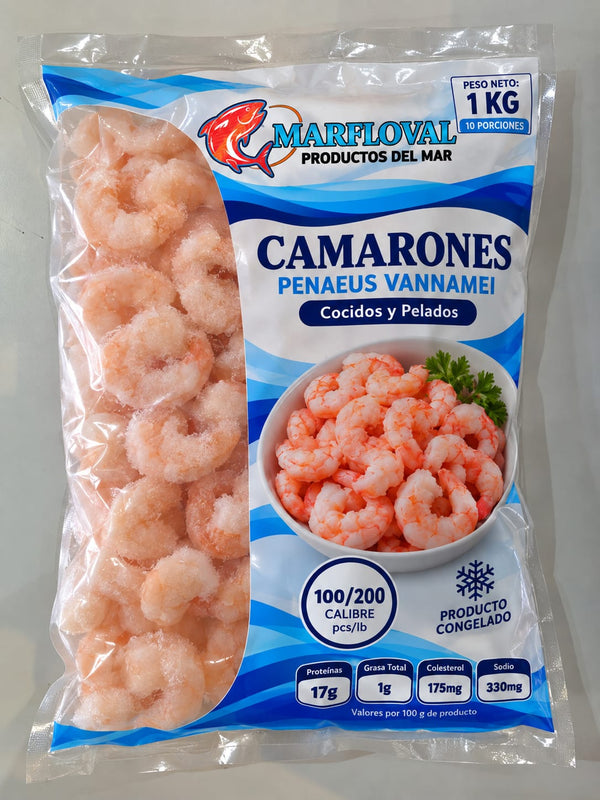 Camaron cocido pelado 100/200 1 kg