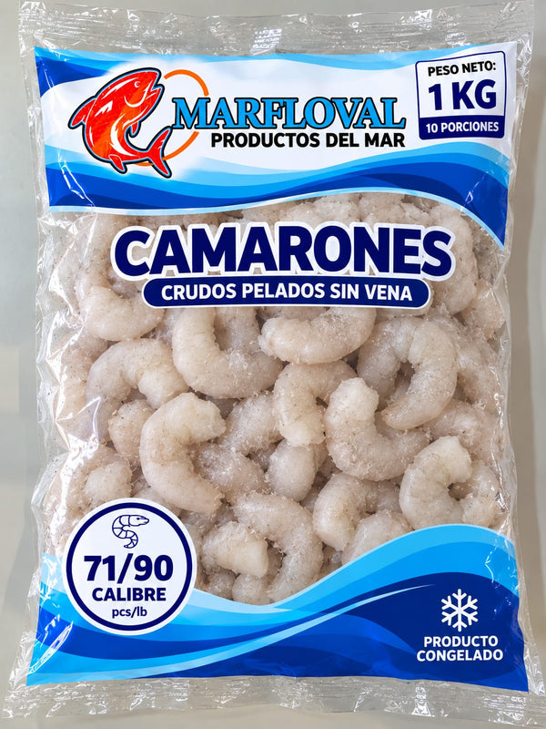Camaron crudo pelado desvenado 71/90 1kg