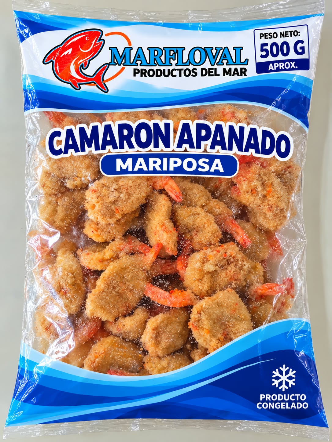 Camaron apanado corte mariposa 500 gr