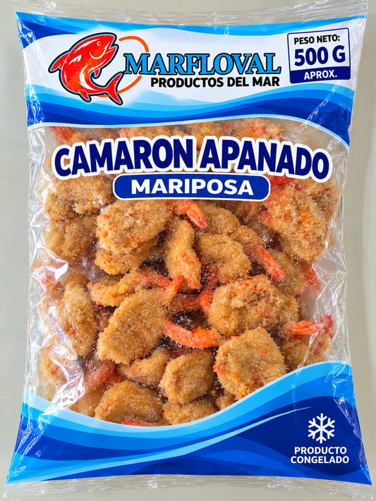 Camaron apanado corte mariposa 500 gr