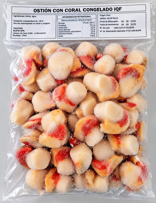 Carne de Ostión con Coral 1 kg