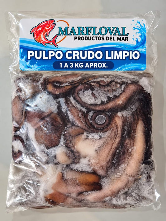 Pulpo Crudo Limpio 1 a 2 kg up