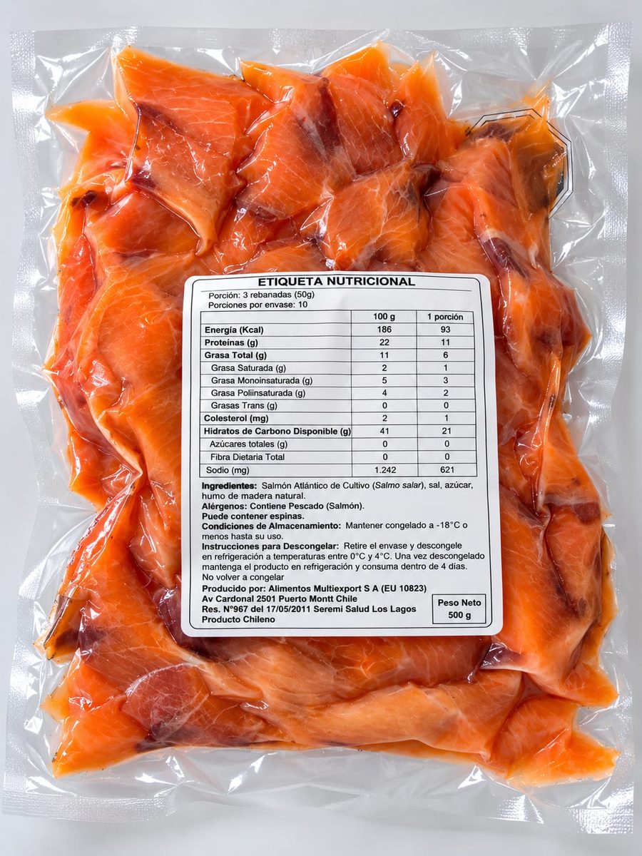 Salmón Recorte Ahumado 500 gr