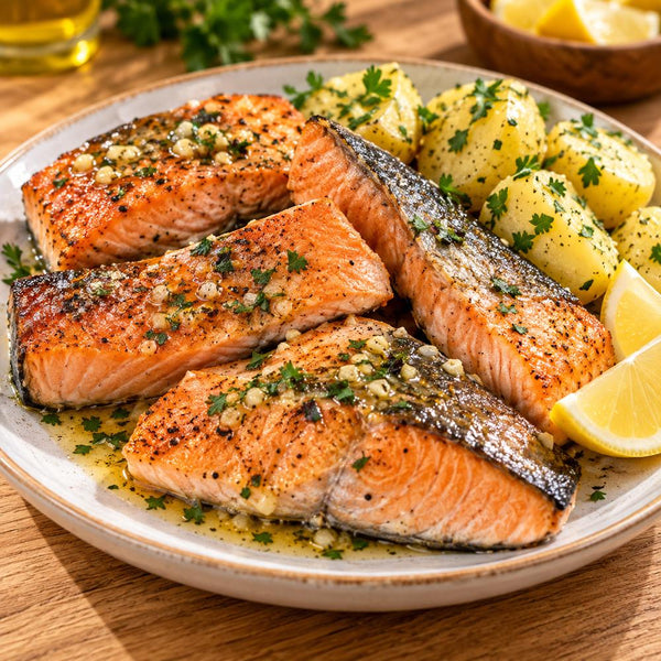 Salmón Postas con Piel 700 gr aprox. preparado